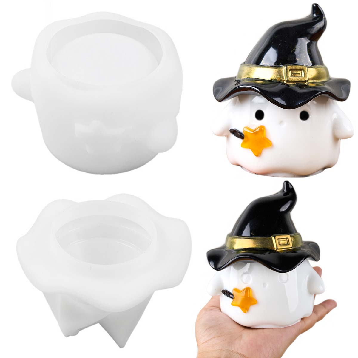 Potsticker Mold - Topi Hantu Toples Lilin Cetakan Silikon